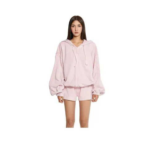 DRAGON FACE Повседневный костюм женский вымытый светло-розовый