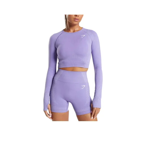 GYMSHARK Фиолетовая Женская Йога Т-рубашка