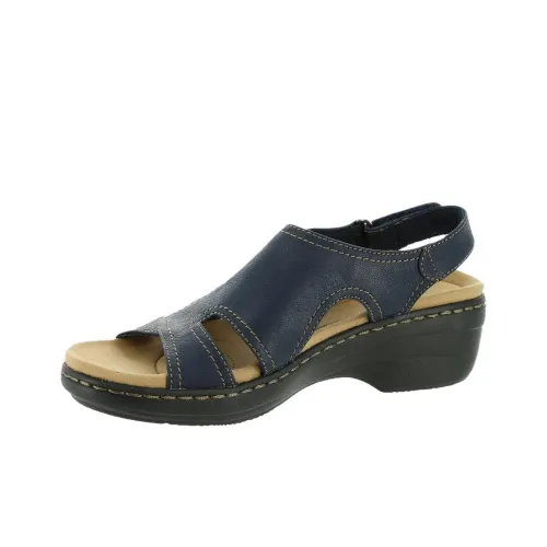 Clarks Merliah Стиль Positioning Beach Sandals Men's Navy Blue