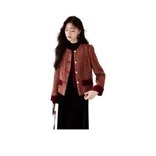 Like The Age Of Water Осенний Зимний Бархат Feel Куртка Стандартная Женская Черная Красная