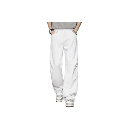 GURBAKS Белый Мужской Джинсы