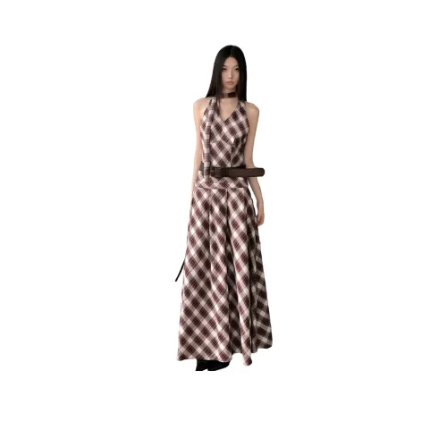 TUSHIFEI Без рукавов Платье Женское Бордовый