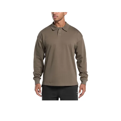 GYMSHARK Поло Мужское Камуфляж Коричневый