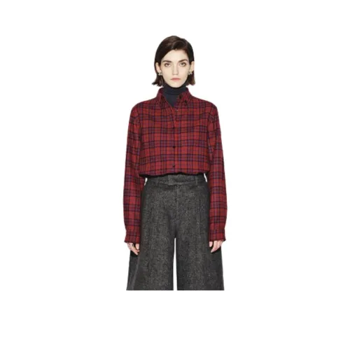 HERLAND Рубашка Женская Красная Клетка