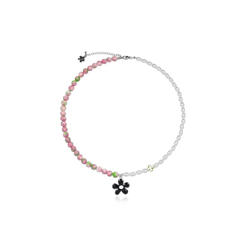 AWE Жемчужная раковина Титановая сталь Ожерелье Lucky Four Leaf Clover Подсолнух Цепочка на ключицу Женские