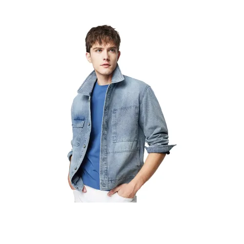 Red Bean Denim Куртка Мужская Светло-Синяя