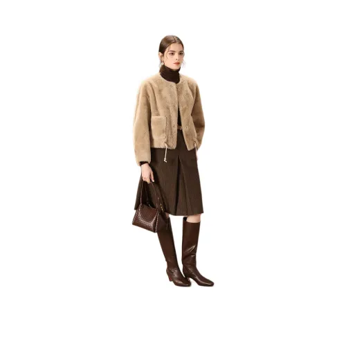 FENHONGMALI CAMEL Женские меховые изделия