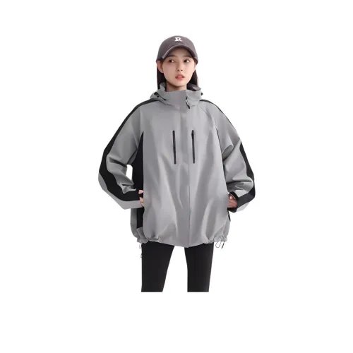 BODACHEL Водонепроницаемый Ветрозащитный And Дождезащитный Ветровка Мужской Утка Серый