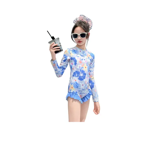 Because no Синий с купальным шапчиком Swimming Cap Kids Купальники