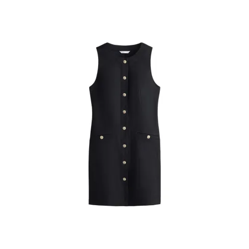 H&M Черные Женские Платья без рукавов