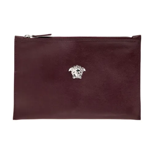VERSACE Кожа Клатч Унисекс Бордовый