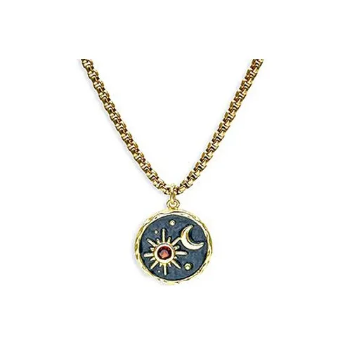 PUENTE Титановые стальные ожерелья мужские золотые