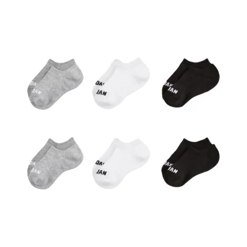 Jordan 6 Упаковка 2 Белый + 2 Черный + 2 Серый Школьные Носки