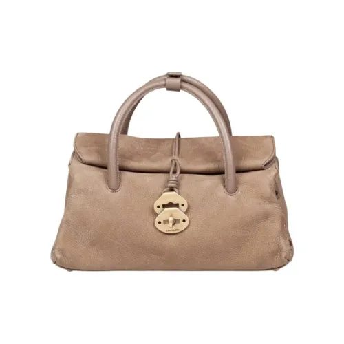 Zanellato Замша Одно Плечо Сумка Маленькая Женская Серого Цвета