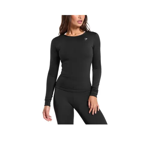 GYMSHARK Стандартная футболка женская черная