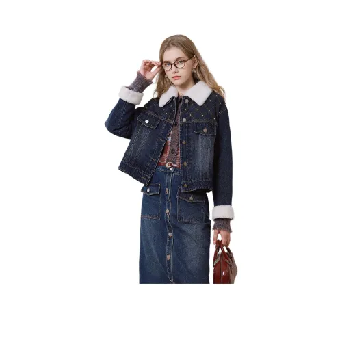 JORYAweekend Хлопковый пуховик женский синий