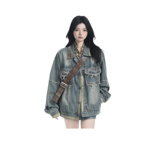 UPWARD LAB Винтажный синий Унисекс Джинсовые куртки