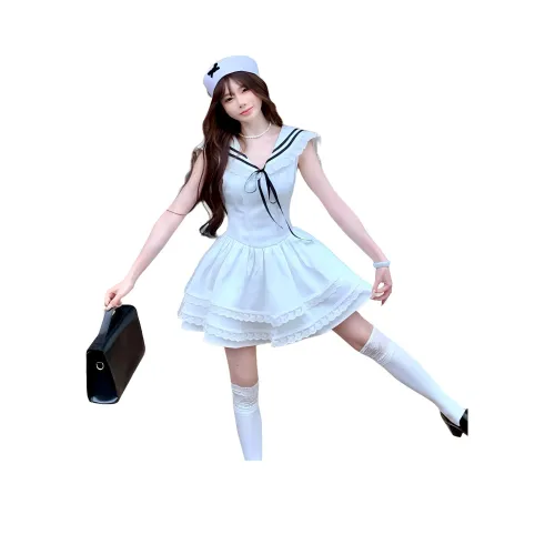 IQC Короткий рукав платье женский белый