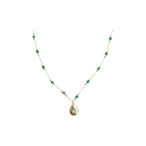 Sundanese Золото-Покрытое Медное Ожерелье Женское