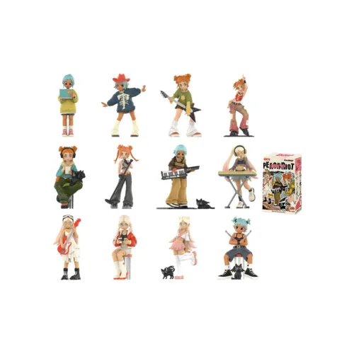 POP MART Персик Riot Rebel Peach Collection Fame On The Horizon Слепые коробки Single Mystery Коробка Целая коробка 12 шт