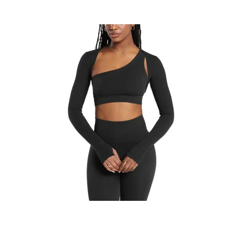 GYMSHARK CROP TOP Женские Черный