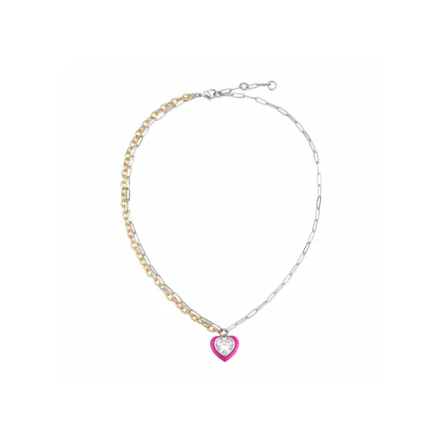 AHLOOPS 18К Золото Покрытие Медные Ожерелья Женские Красный