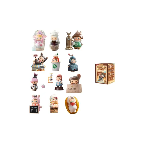 POP MART Pucky Elf Bunny Café Collection Слепые коробки Один Mystery Коробка Целая коробка 12 шт
