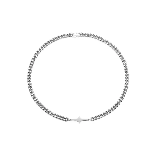 MAGICPOLE Титановые стальные ожерелья унисекс серебряные