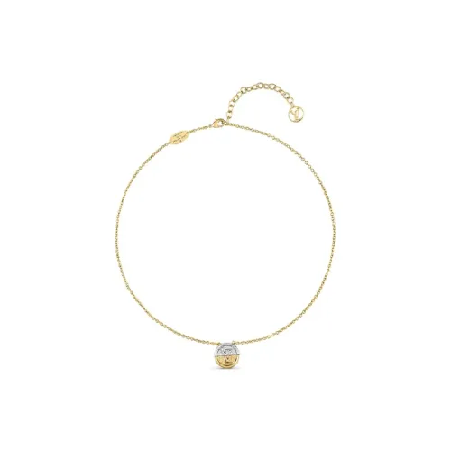 LOUIS VUITTON L TO V Металлические ожерелья Женские Золото