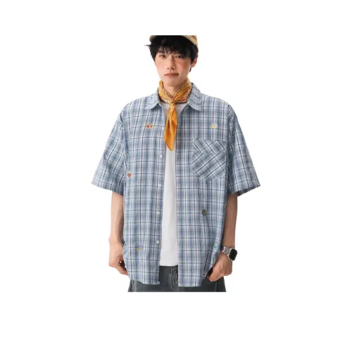 AMBER LIGHT Синие Унисекс Рубашки