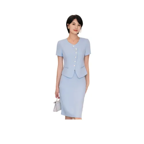 ONE SHALLOW Бизнес-костюм женский синий