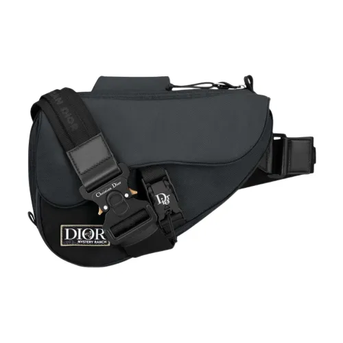 DIOR MYSTERY RANCH Коллаборация Нейлон Седло Сумка Бананка Сумка через плечо Мужская Черная