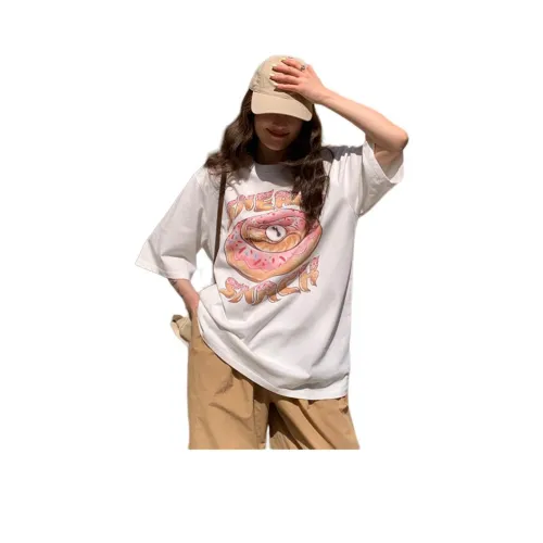 NANING9 Белая Женская Футболка