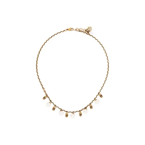 Alexander McQueen Медное ожерелье золотого цвета для женщин