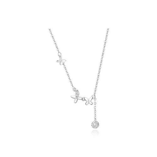 IWE 925 стерлинговое серебро кулон-бахрома с бабочкой женский