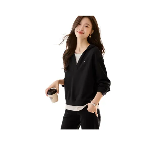 Mo Han Yi Mei FW24 Свитшот Женский Черный Белый