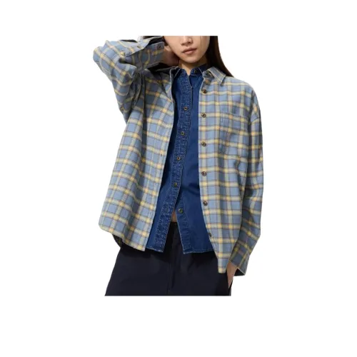 UNIQLO Небесно-голубые Женские Рубашки