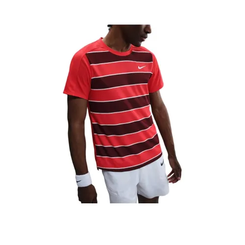 Nike Dri Fit ADVCourt Slam SS25 Теннис Топ Мужской Светло-Красный Белый