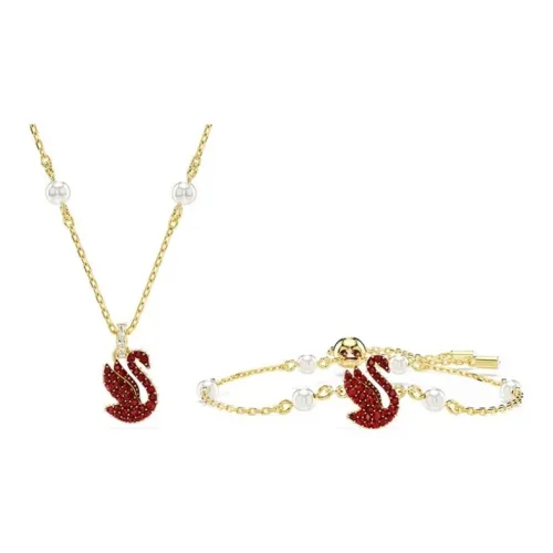 Swarovski Искусственный кристалл Ожерелья Унисекс Золото