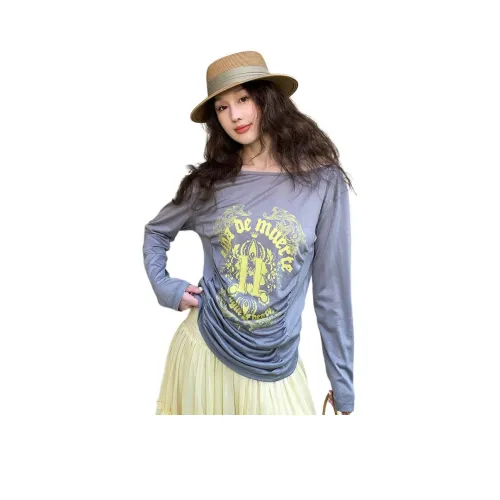 NANING9 Серые Женские Футболки