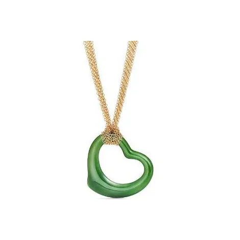 TIFFANY CO. Elsa Peretti® 18К золото Изумруд Ожерелье Унисекс Золото