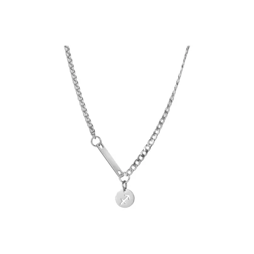 Kelanxi Титановые стальные ожерелья унисекс серебряные