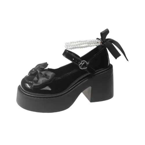 ALXNAN Грубый каблук Туфли Мэри Джейн Женские