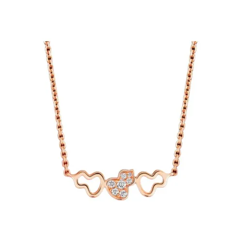 Qeelin 18K Розовое золото ожерелье с бриллиантами женское
