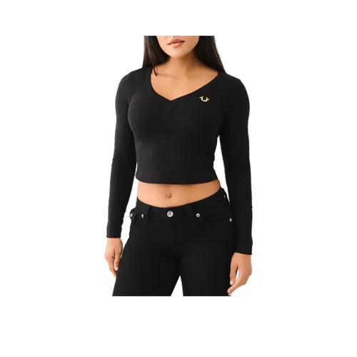 TRUE RELIGION T Рубашка Женская Черная