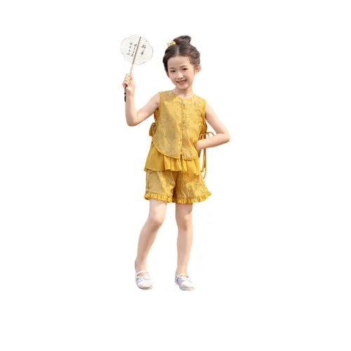 Lanza Ханьфу Лето 2 предмета Набор для детей в возрасте 3-7 лет