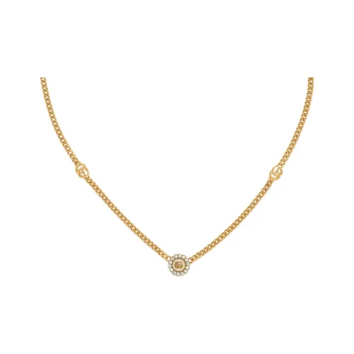 GUCCI GG Marmont Metal Necklaces Женские Золото