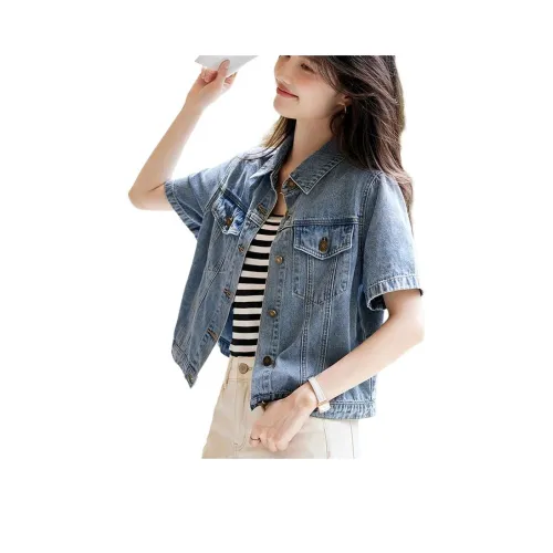 Garbege Синий Пальто Женские Джинсовые куртки