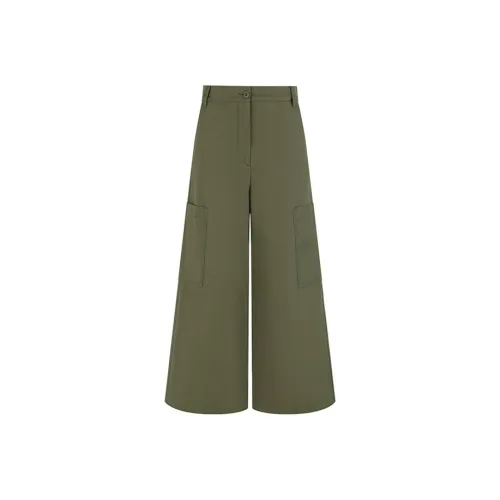 WEEKEND MaxMara Армейский зеленый Женские Повседневные брюки