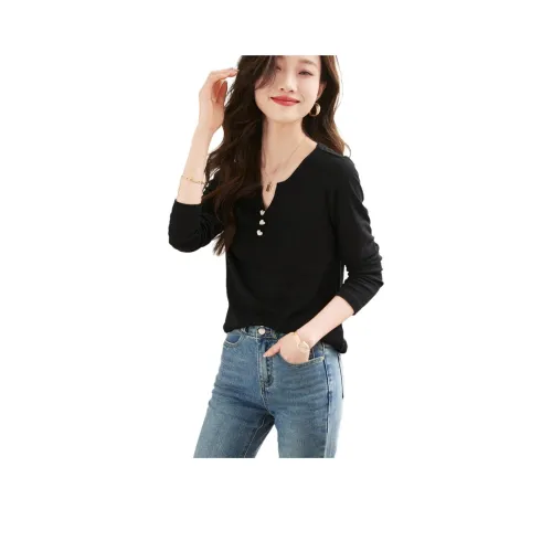 Mo Han Yi Mei T Рубашка Женская Черная